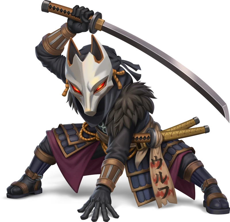 An Eternal Hero warrior in wolf armour